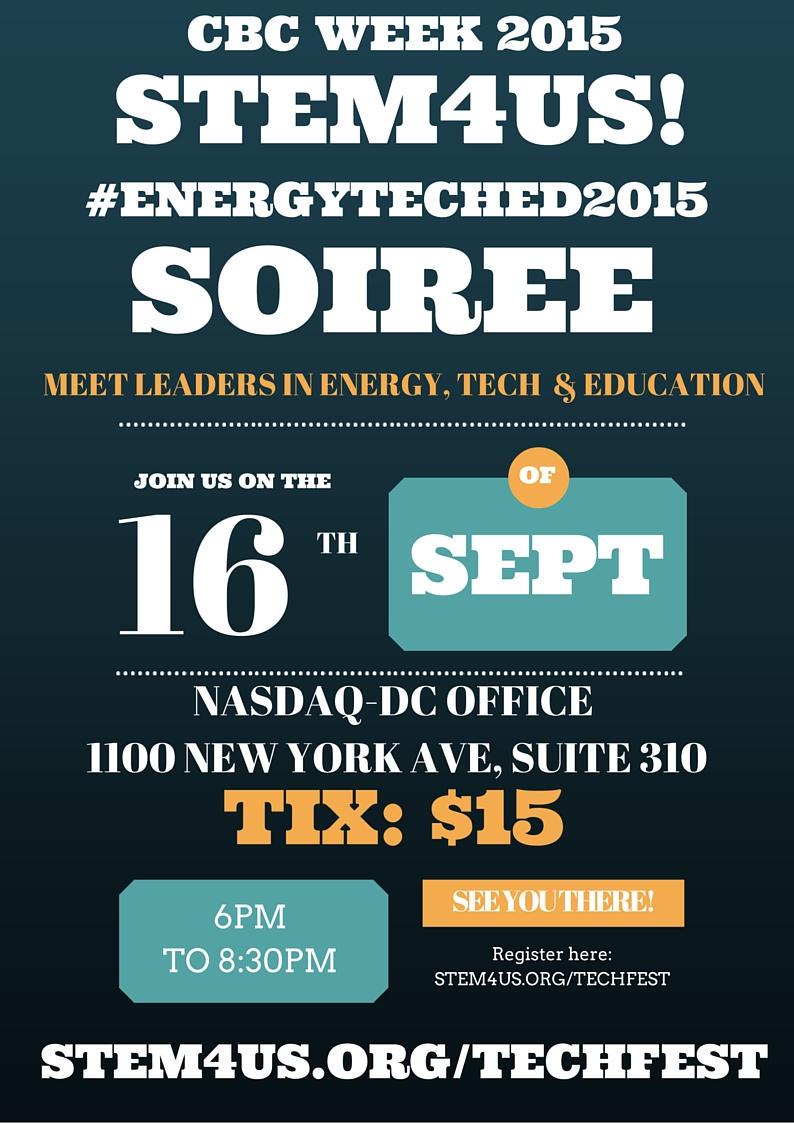 mmtconline's tweet photo. Join @STEM4US TONIGHT at the #CBCFALC15 #EnergyTechEd2015 Soiree! http://t.co/Fs1A24xhgF