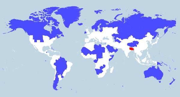 MiguelMorenatti's tweet photo. Aunque cueste creerlo, en la zona azul y en la roja viven la misma cantidad de habitantes.
http://t.co/4wj6358GDp http://t.co/UuLvhm8tfN