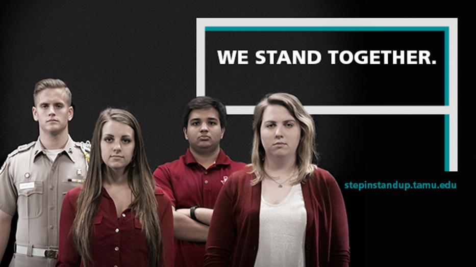 TAMU's tweet photo. #TAMU announces #StepInStandUp, a campaign aimed at sexual violence awareness &amp; prevention: http://t.co/P7sPiodTW3 http://t.co/yN1bc3eRcf