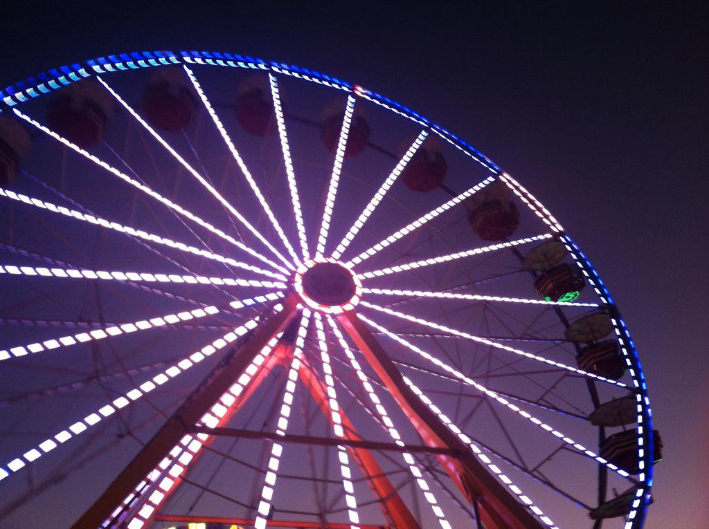 JohnWMortimer2's tweet photo. We rode this Ferris wheel and other rides at the Tennessee Valley Fair. http://t.co/zAClv5GLpT
