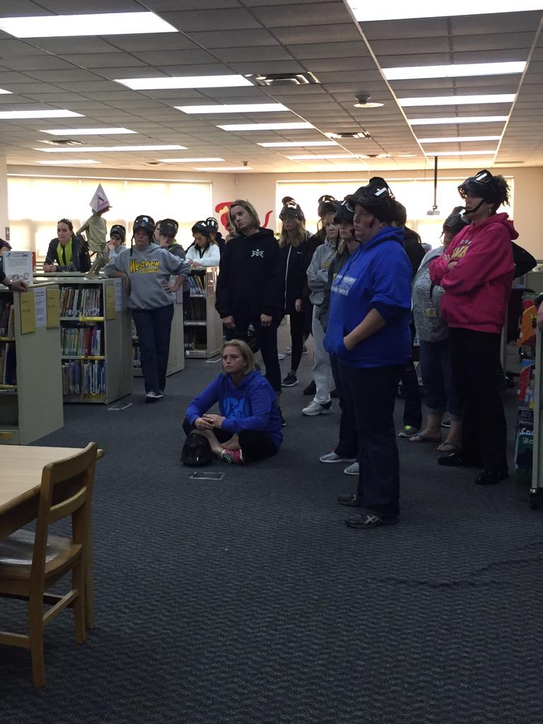 ExSpgsStandard's tweet photo. A debriefing after scenario 2. #ESSafeSchools #ALICE http://t.co/si7X21wbiw