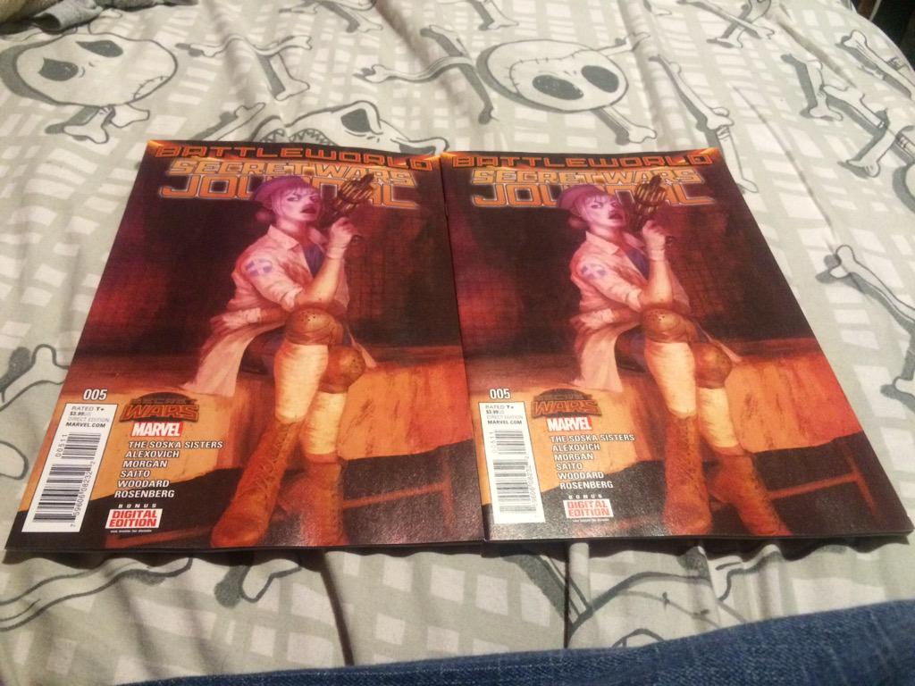 BellaBlack_93's tweet photo. Hey everyone, #SecretWarsJournal #5 is out!
Go get your copy today!
I got 2,so hurry and get yours!
@twisted_twins http://t.co/IrWrCyCBFb