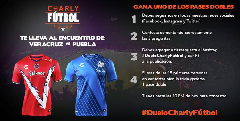CharlyFutbol's tweet photo. Vamos con la dinámica #DueloCharlyFutbol para ganar pases dobles para el encuentro @ClubTiburones Vs @PueblaFC http://t.co/uTpssGNJNO