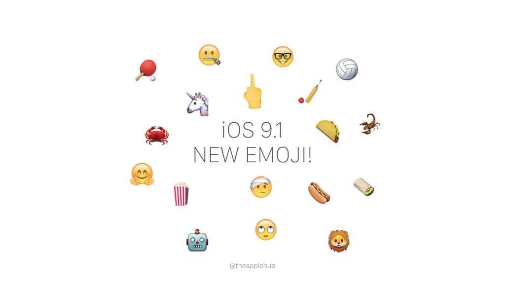theapplehub's tweet photo. iOS 9.1 will have new emoji, including the middle finger. #Apple #emoji #iOS9 http://t.co/Qv8roxCO7p