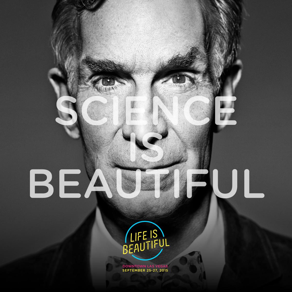 BillNye's tweet photo. I am looking forward to speaking at @lifeisbeautiful next week. Viva Las Vegas! http://t.co/P4unOyQRGt