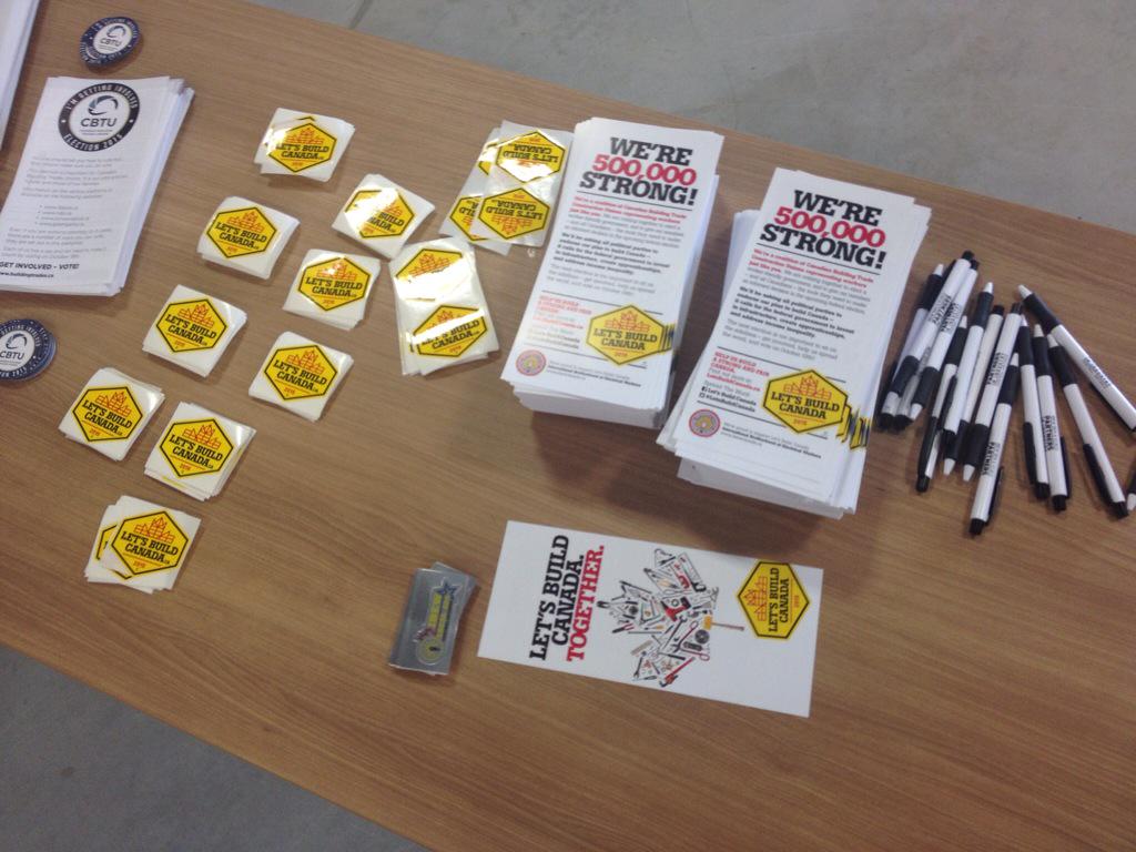 LetsBuildCanada's tweet photo. Look what we found at the @IBEW 804 open house, celebrating their new hall & training center #LetsBuildCanada #elxn42 http://t.co/lLtsrrrzrJ