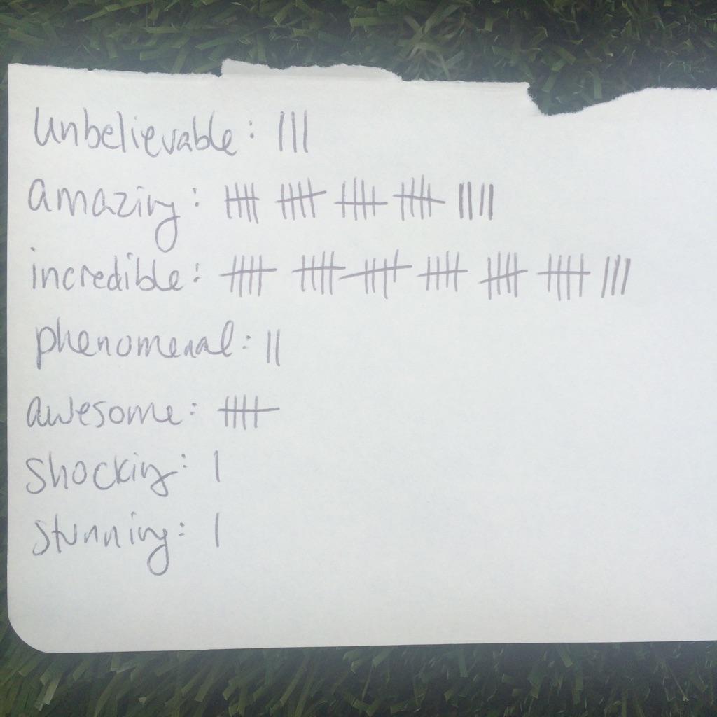 fuzzydinosaur's tweet photo. counting @benioff's superlatives in the keynote at #DF15 http://t.co/wCj8K8RZRM