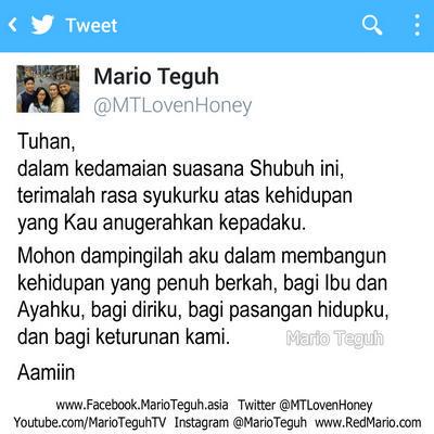 marioteguh's tweet image. Katakanlah Aamiin atau Retweet, jika doa pagi ini adalah doa Anda juga. Love you! ☺☺☺