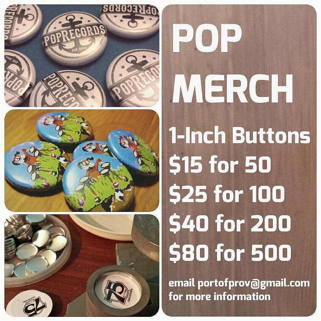 POP Records (@portofprov) on Twitter photo Need #buttons for your band or brand? We've got you covered! Shoot us a pm or email @ portofprov@gmail.com! #diyordie Need #buttons for your band or brand? We've got you covered! Shoot us a pm or email @ portofprov@gmail.com! #diyordie