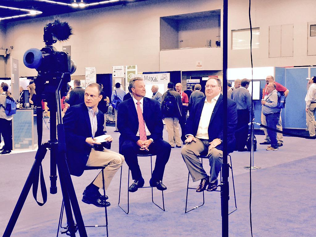 CBOMagazine's tweet photo. The @viewpointcs team and @fmiprojmgmtguru gearing up for #SchoppTalk at Collaborate 2015 #VCS15 http://t.co/uoKXY0cRWj