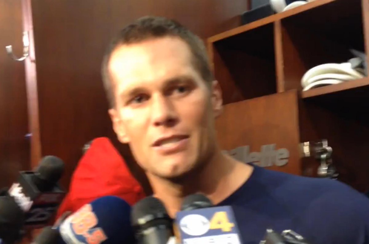 BleacherReport's tweet photo. VIDEO: Tom Brady says Donald Trump becoming President “would be great” http://t.co/jC2zLhSLc0 http://t.co/6BUwm0VHIx