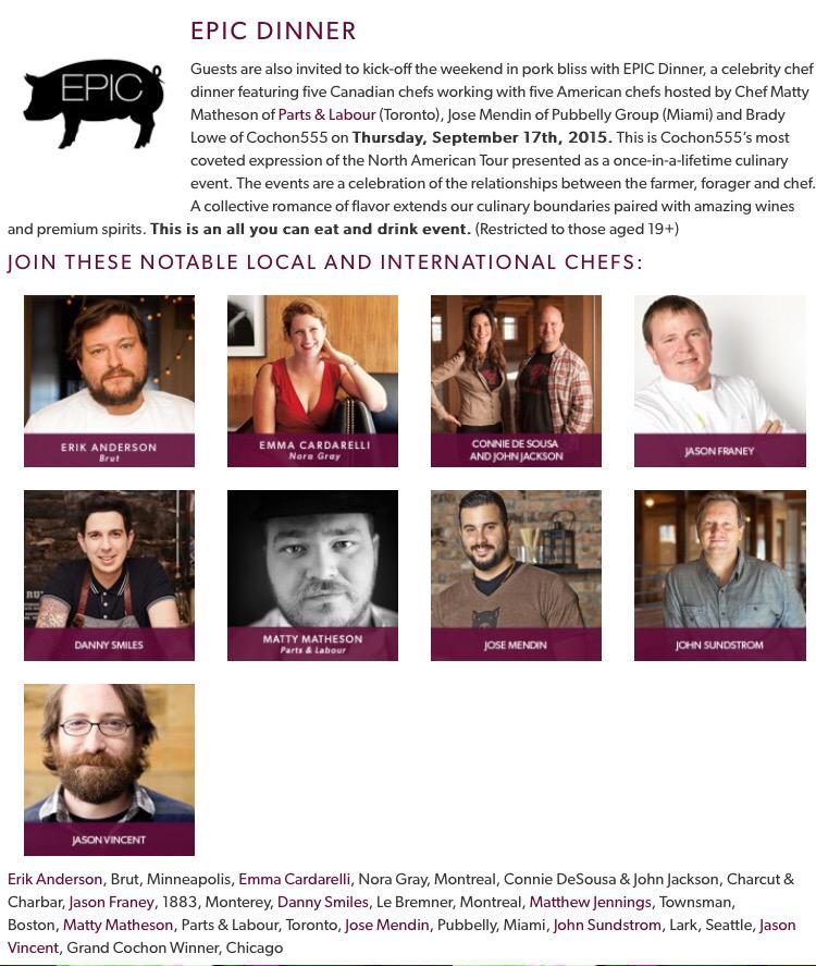Chef <a href="/JFraney1/">Jason Franey</a> is taking 1833 on the road for <a href="/TOfoodandwine/">Toronto FOOD & WINE</a> <a href="/COCHON555/">Cochon555</a> #EpicDinner tomorrow! #TFW15 #cochon555