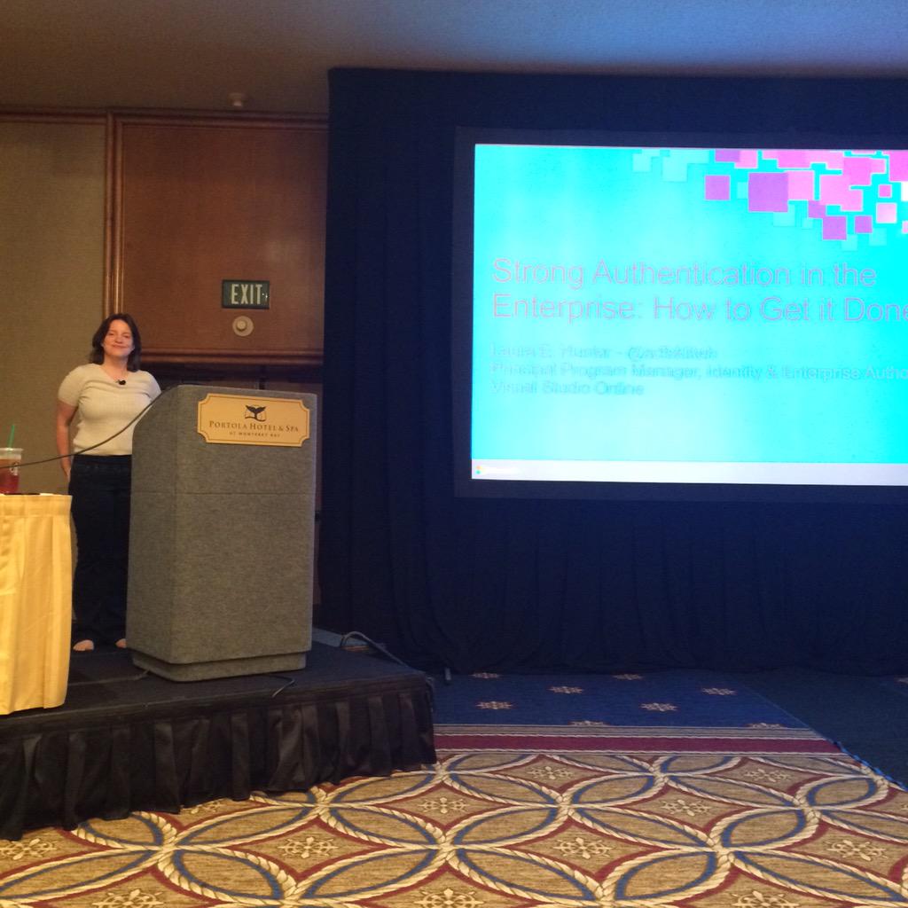 pamelarosiedee's tweet image. The amazing @adfskitteh about to talk strongauth at #TECHintersection