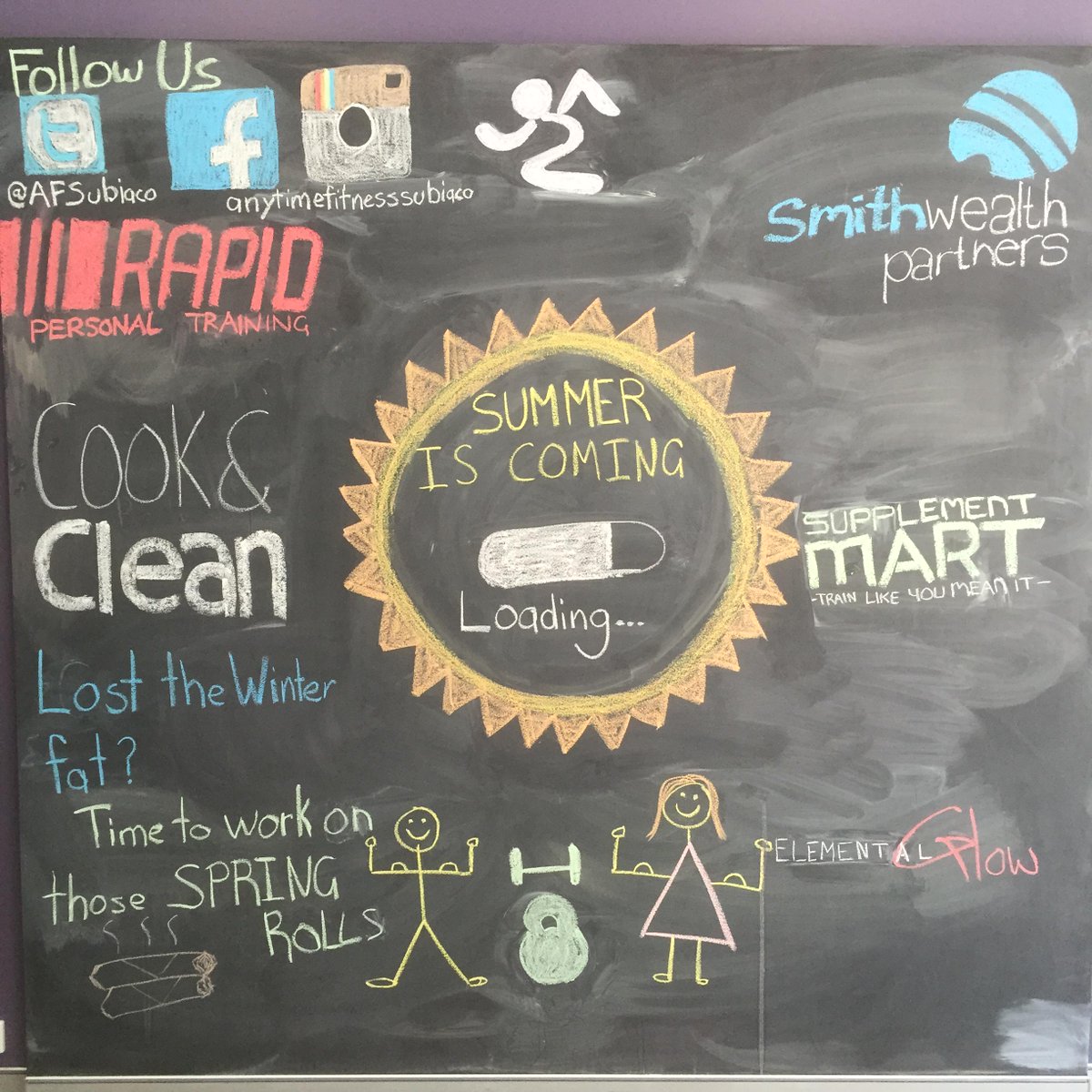 AFSubiaco's tweet photo. Check out our new Inspiration Wall! Summer is coming. Time to work those spring rolls!! http://t.co/6mfl6XfyS9
