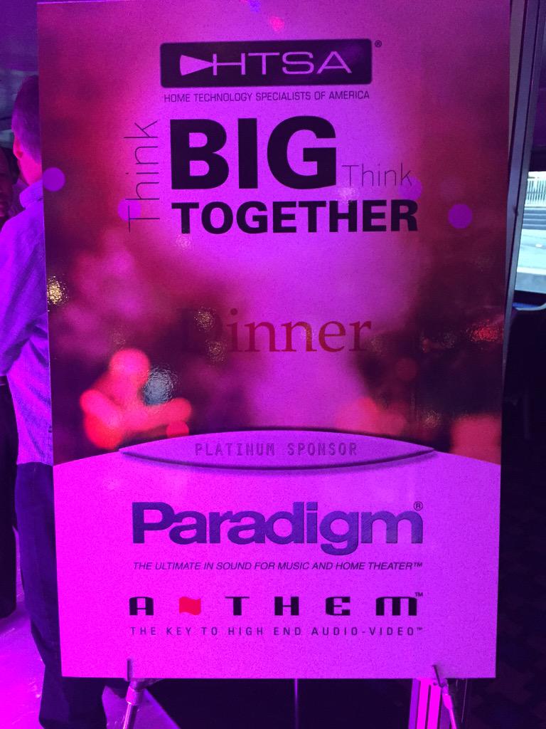 HTSA_'s tweet photo. Thanks @paradigmnow and @anthemav for being a platinum sponsor #HTSAFall15 http://t.co/xhbrFDdzEh