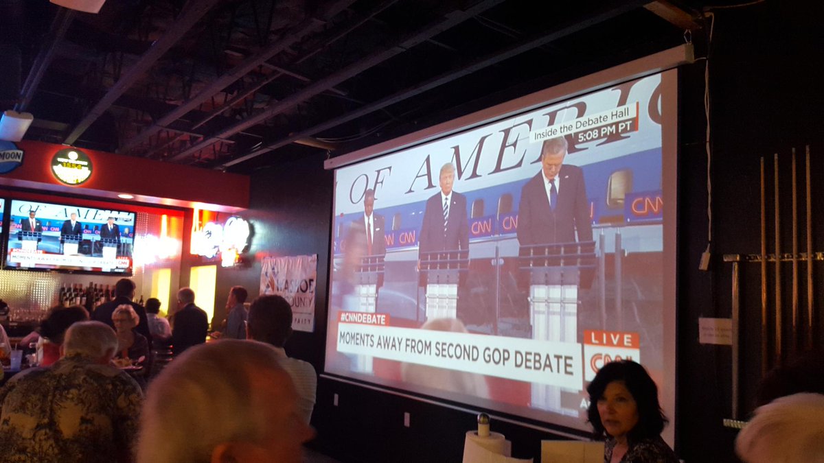 At Men Wielding Fire for 2nd GOP Debate. #GOPDebate #WashoeGOP