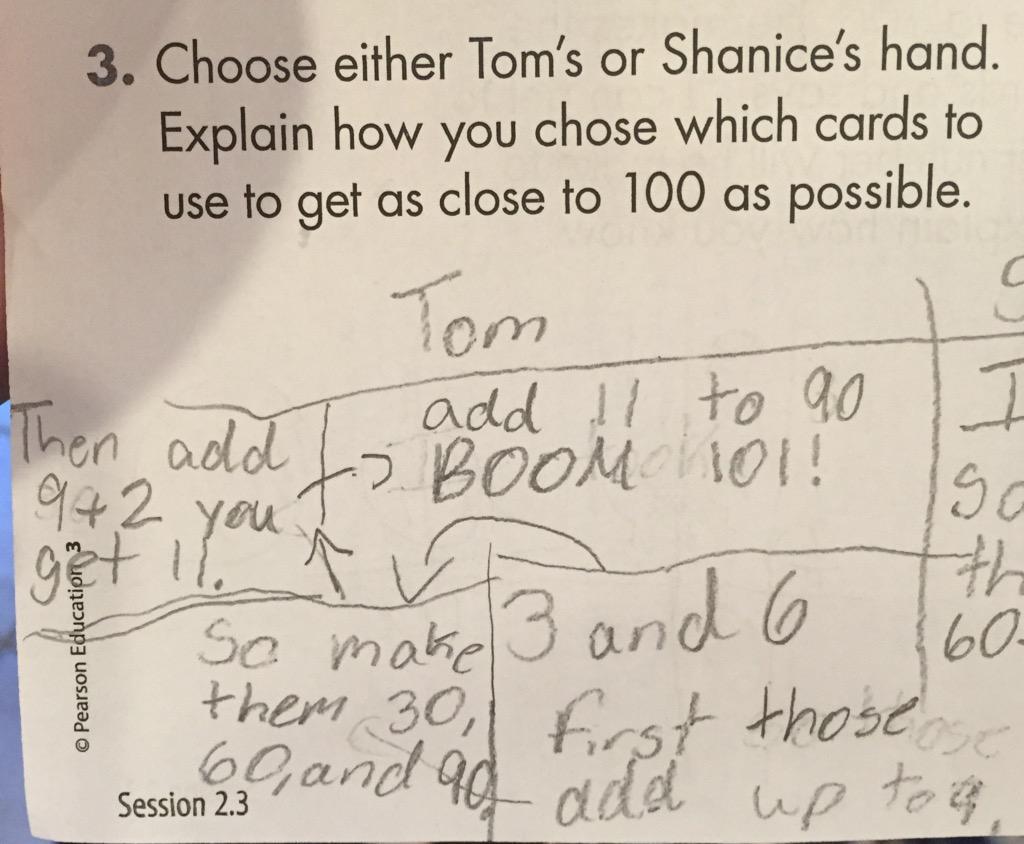 MrNumero's tweet photo. While explaining her math work my daughter used the word "Boom" as a part of her answer. #NerdInTheMaking #ProudNerd http://t.co/vgbwZqQTzj