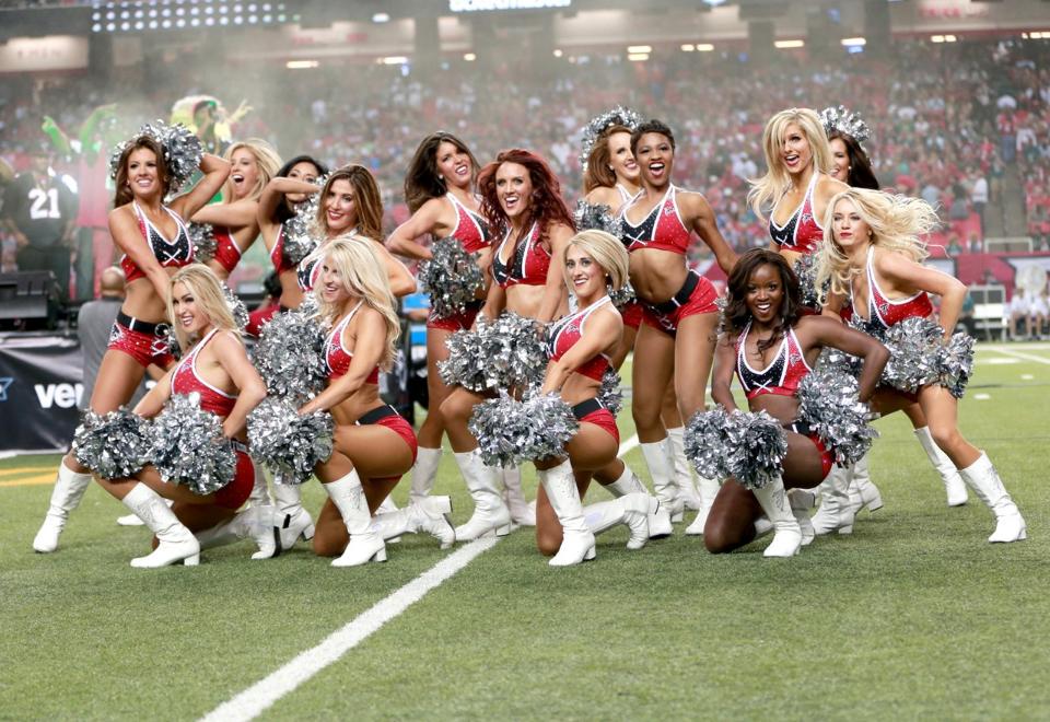 AtlantaFalcons's tweet photo. ICYMI: The @ATLCheerleaders celebrated #50YearsofCheer Monday.

PHOTOS: http://t.co/fzs718Dc36 #RiseUp http://t.co/KEOQ1O2ekG
