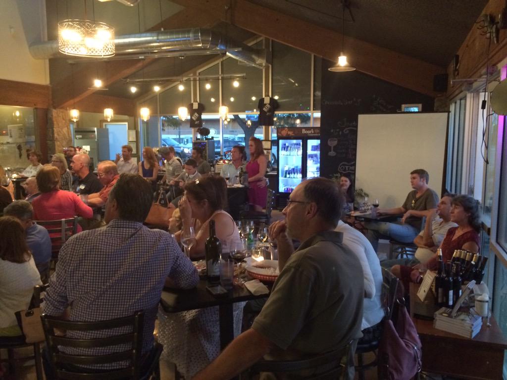 HispanicColoGOP's tweet photo. #leadright2016 Arapahoe GOP also out in force tonight. Packed house at Waters Edge Winery http://t.co/ltuZc82ylH