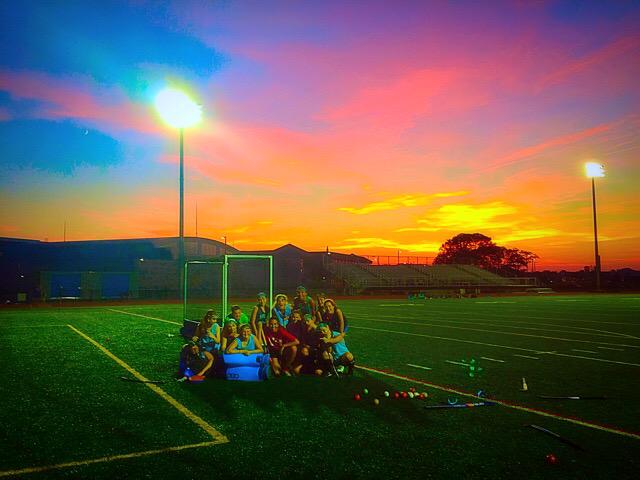 addie_weeks's tweet photo. Sunset sky pics are the key to a good practice and an even better game the next day, right?! #MRFH http://t.co/pJqrEbr2XL