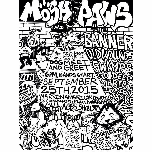 likemouth's tweet photo. Playing a show to save the bow wows next week w/ @THEBANNERNJ @oldwoundsnj njhc loves animals ❤🐶 #moshforpaws http://t.co/cK3v8SlelI