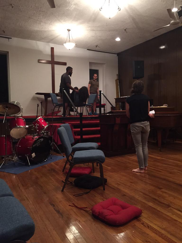 FloatingOperaNY's tweet photo. Pelleas and Melisande hard at work! Here's an update from our rehearsal today. http://t.co/AFGY4KrQlE
