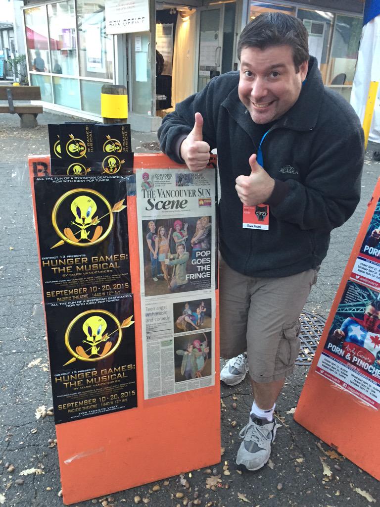 D13Presents's tweet photo. 9 tickets left for Tomorrow's performance of Hunger Games: The Musical!  #hgmusical #VanFringe #Sellout http://t.co/JBPrJmNOyO
