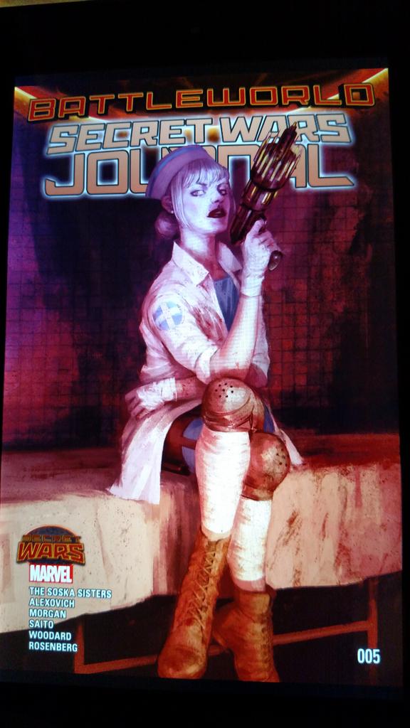 LolaMurder's tweet photo. I won't get to a comic book store before the weekend, so I bought #SecretWarsJournal on my Kindle @twisted_twins http://t.co/BLyZ9T2u8V