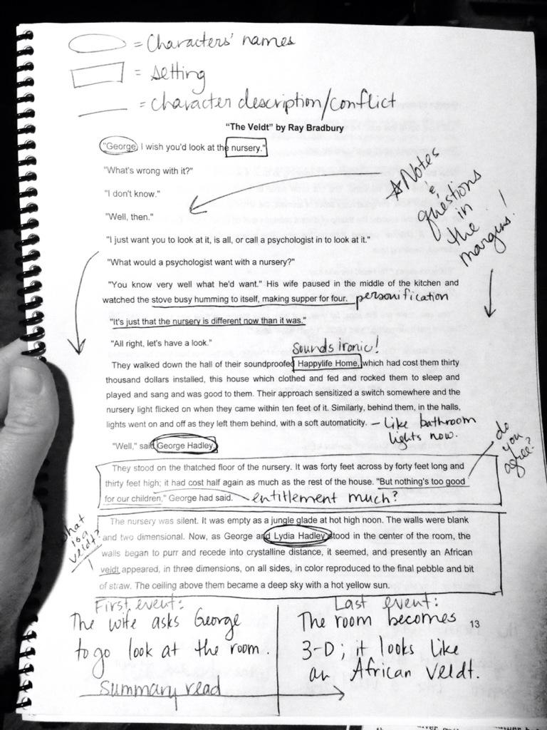 SJNeill13's tweet photo. So important to teach Ss how to comprehend great literature. First/last events per page. #313teach #readwriteconnect http://t.co/3QveSPxwwY