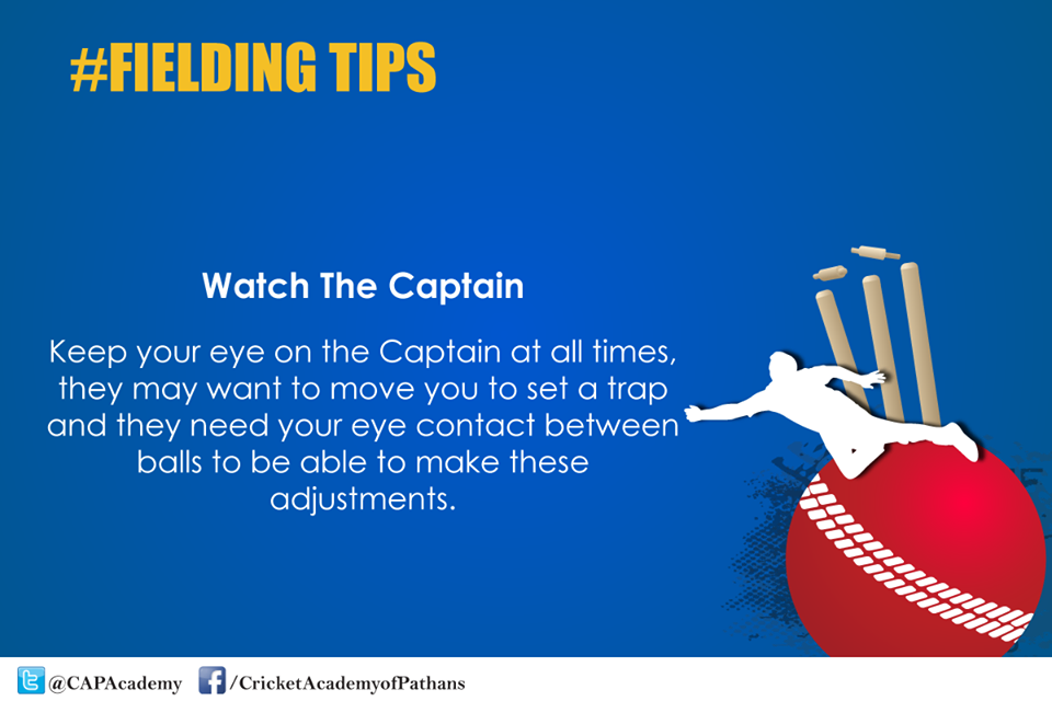 CAPAcademy's tweet photo. Something very important to remember while fielding. http://t.co/fmU46HWhZ9