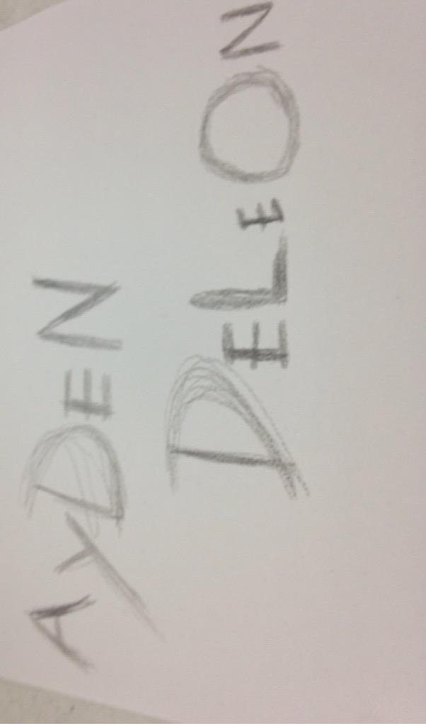 AydenWaffles's tweet photo. Probably more proud than I should be for writing my name in the #mcr #MyChemicalRomance font...XD http://t.co/kJ1TiNZrTL
