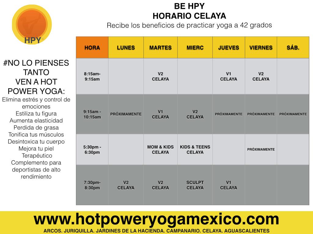 HPowerYoga's tweet photo. HORARIOS HPY SUCURSALES CELAYA, AGUASCALIENTES  #BEHPY #NOLOPIENSESTANTO #NOFALTES http://t.co/sIzPlk5fZ3