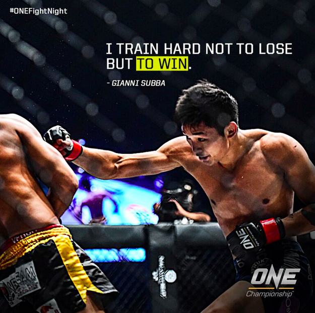 victorcui's tweet photo. Gianni Subba: "I train hard not to lose but to win." @giannisubba #Malaysia #MMA @TuneTalk @jasonlo1 @ONEFCMMA http://t.co/qCt2vvIFsg