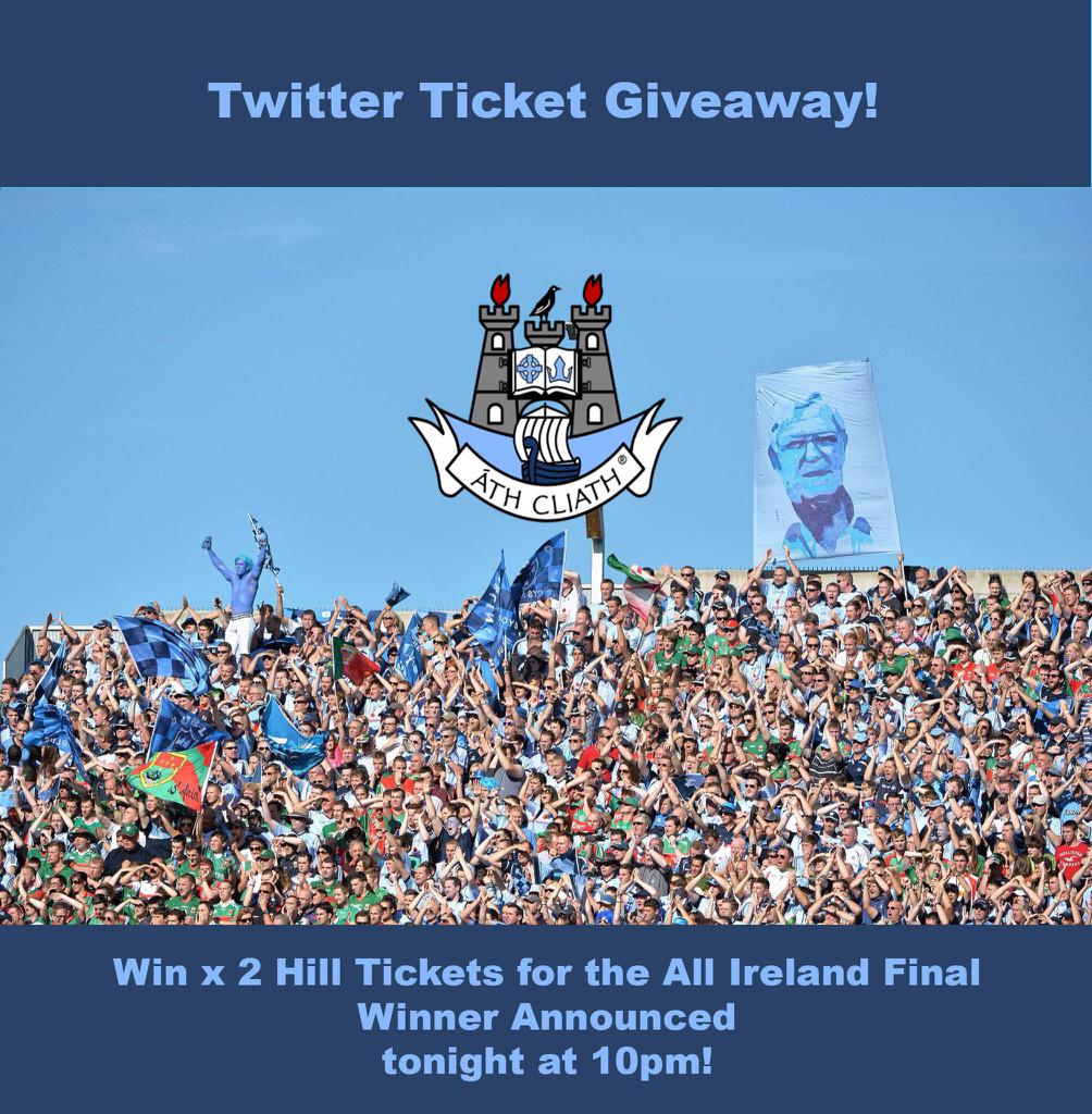 DubGAAOfficial's tweet photo. TICKET GIVEAWAY 3 of 3:

RT &amp; Follow if you don't already for your chance to win 2 Hill Tickets for the AI Final! http://t.co/EhmSLCD1mK