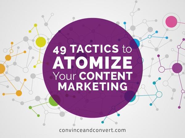 B2Spirit_TT's tweet image. 3 Reasons #ContentAtomization Is NOT an Option + 49 #Tactics to Atomize #ContentMarketing►convinceandconvert.com/content-market…