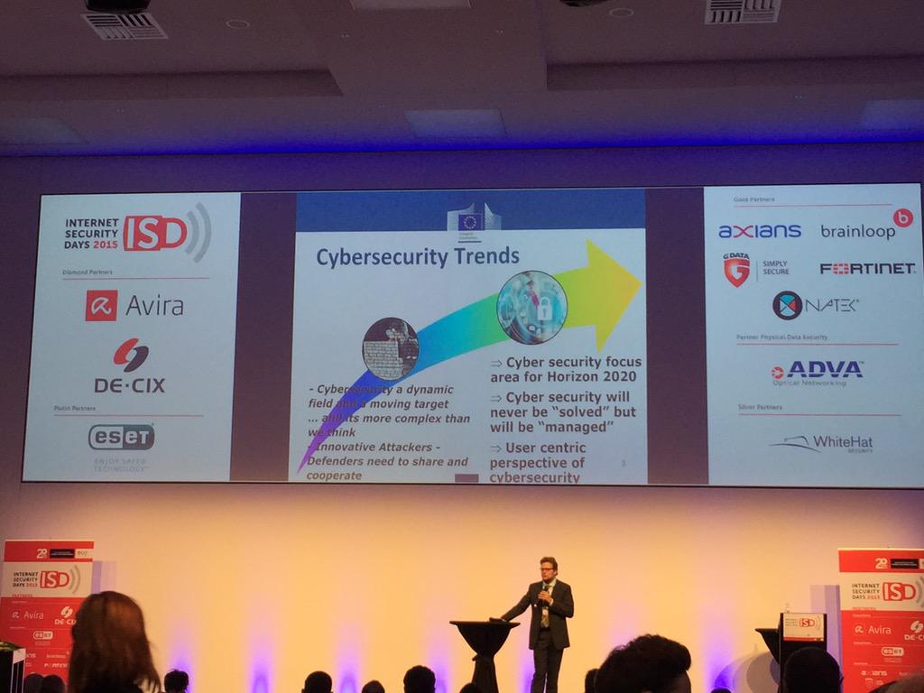 eco_de's tweet photo. RT @aNo_nym: Trend in Cyber Security: The #Usercentric Perspective #isd2015 http://t.co/9PFS3vUfln