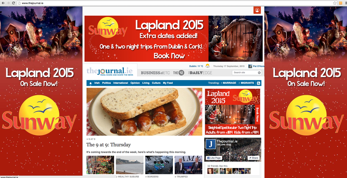 pohora's tweet image. Why I use the journal.ie app 99% of the time :) #spamfest