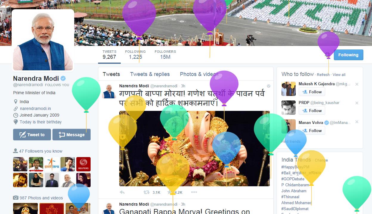  PM narendramodi turns 65, wishes pour in  