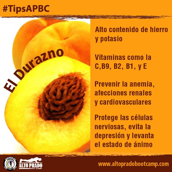 altopradobootca's tweet photo. La ingesta de #durazno aporta al organismo una gran cantidad de nutrientes #TipsAPBC #AltoPradoBootCamp http://t.co/bRbW9VaJgP