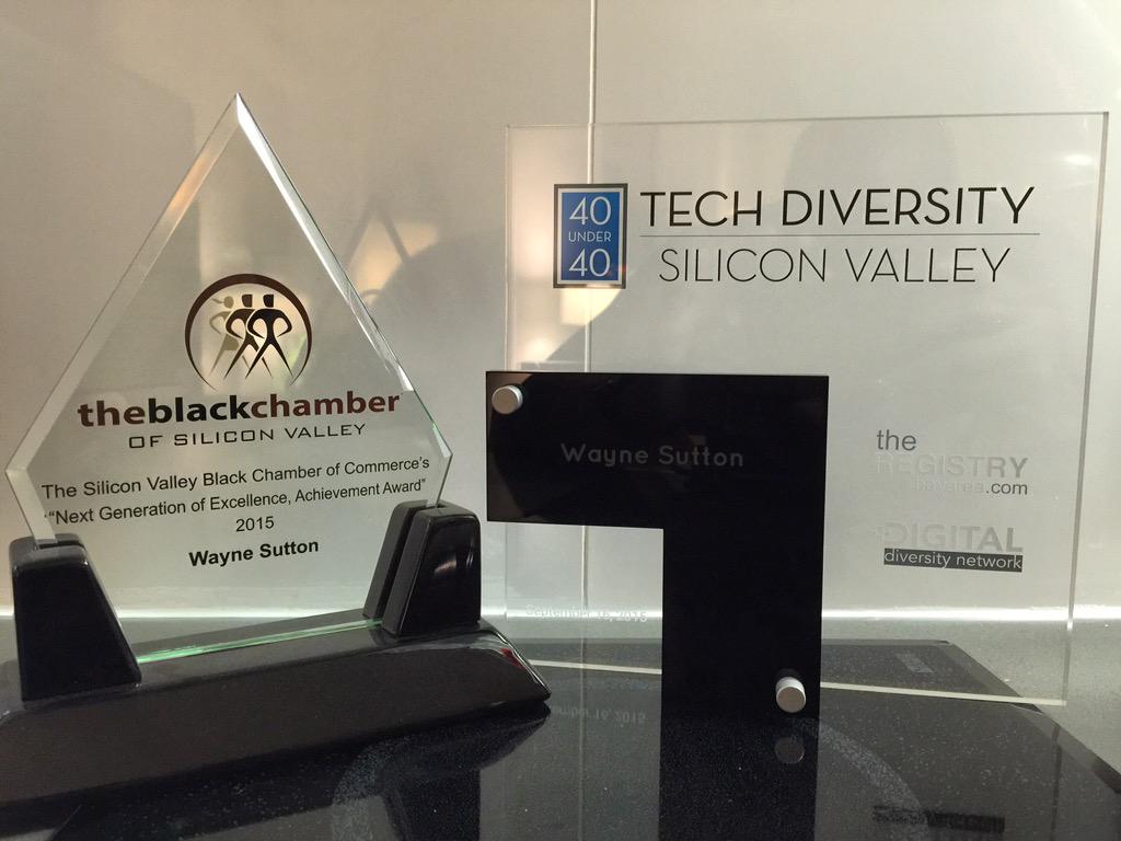 waynesutton's tweet image. Two awards in 2015 &amp;amp; I&apos;m still bootstrapping #changetheworld #40Under40TechDivSV #TechInclusion15 #keepmovingforward