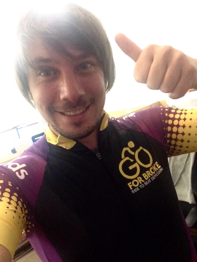 LoopBrands's tweet photo. Team trying out our new charity Go For Broke cycling niks http://t.co/PdgJjGoAAh