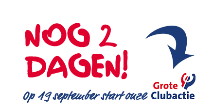 Clubactie's tweet photo. Nog 2 dagen tot de start van de Grote #Clubactie! http://t.co/3Rdp57Gtav
