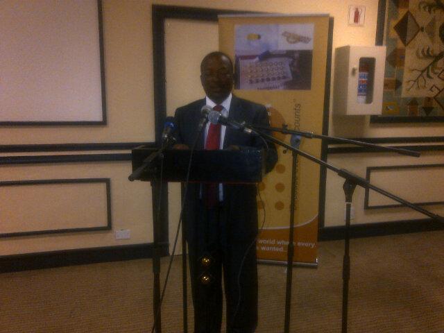 Hon Minister of Commucation Mr Letsatsi officiating media briefing on ICPD Beyond 2014 and  SDG Agenda <a href="/UNFPALesotho/">UNFPA Lesotho</a>