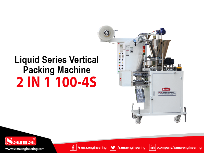 SAMAENGINEERING's tweet image. 2 IN 1 100-4S
Speed: Upto 65 BPM
Bag Shapes: Four Side Seal

#PackingMachine #LiquidPacking #FMCG #SAMA
