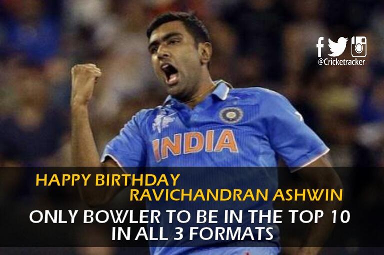 Happy Birthday Ravichandran Ashwin; He turned 29 today 