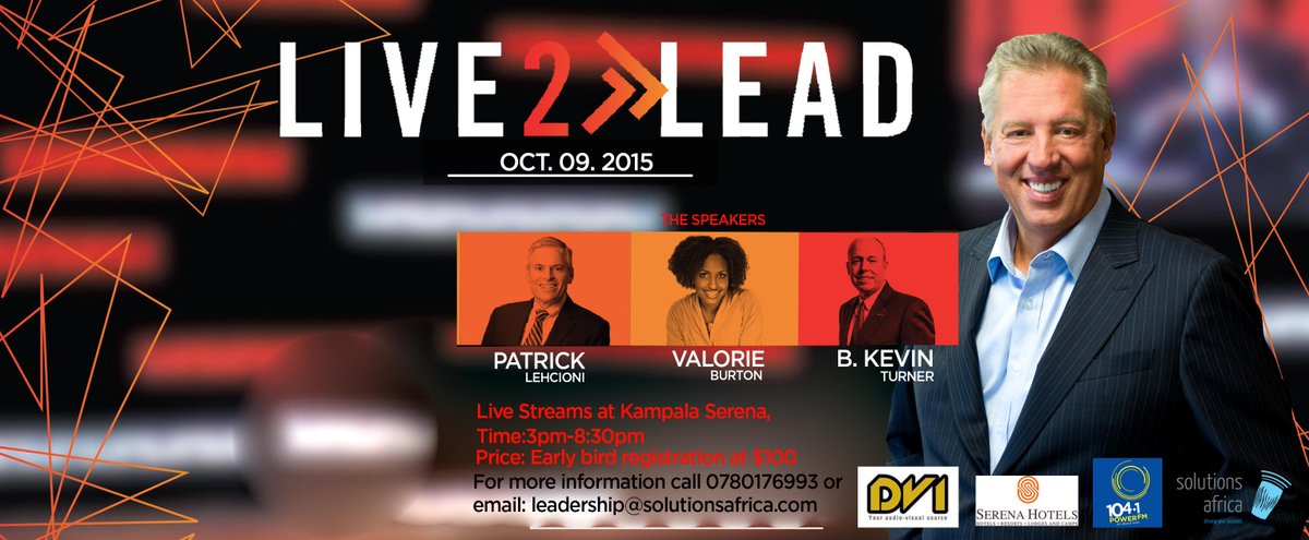 joeljjemba's tweet photo. MT "@powerfmuganda: #Live2Lead15
@kampalaserena on 9th October, @JohnCMaxwell shows us how to #Live2Lead #cc http://t.co/fSyapFEYYW"