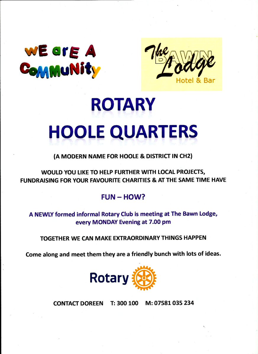 RotaryCH2's tweet photo. @AngieChidley We have a new team. Please come for a drink &amp; chat. Doreen http://t.co/EtXUsiKLC4