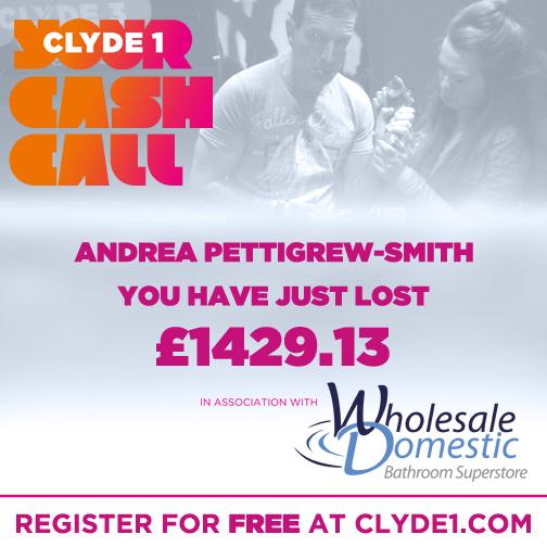 1025Clyde1's tweet photo. #ClydeCashCall Andrea Pettigrew-Smith just missed £1,429.13. To WIN register for free at http://t.co/qITJrcXAcf http://t.co/GNnMjVO2xG