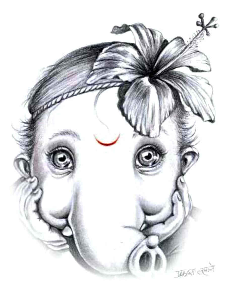 Cute Ganesha Drawing  Easy Trick Drawing  How To Draw Ganpati  Pencil  Sketch  Ganesha Video  YouTube