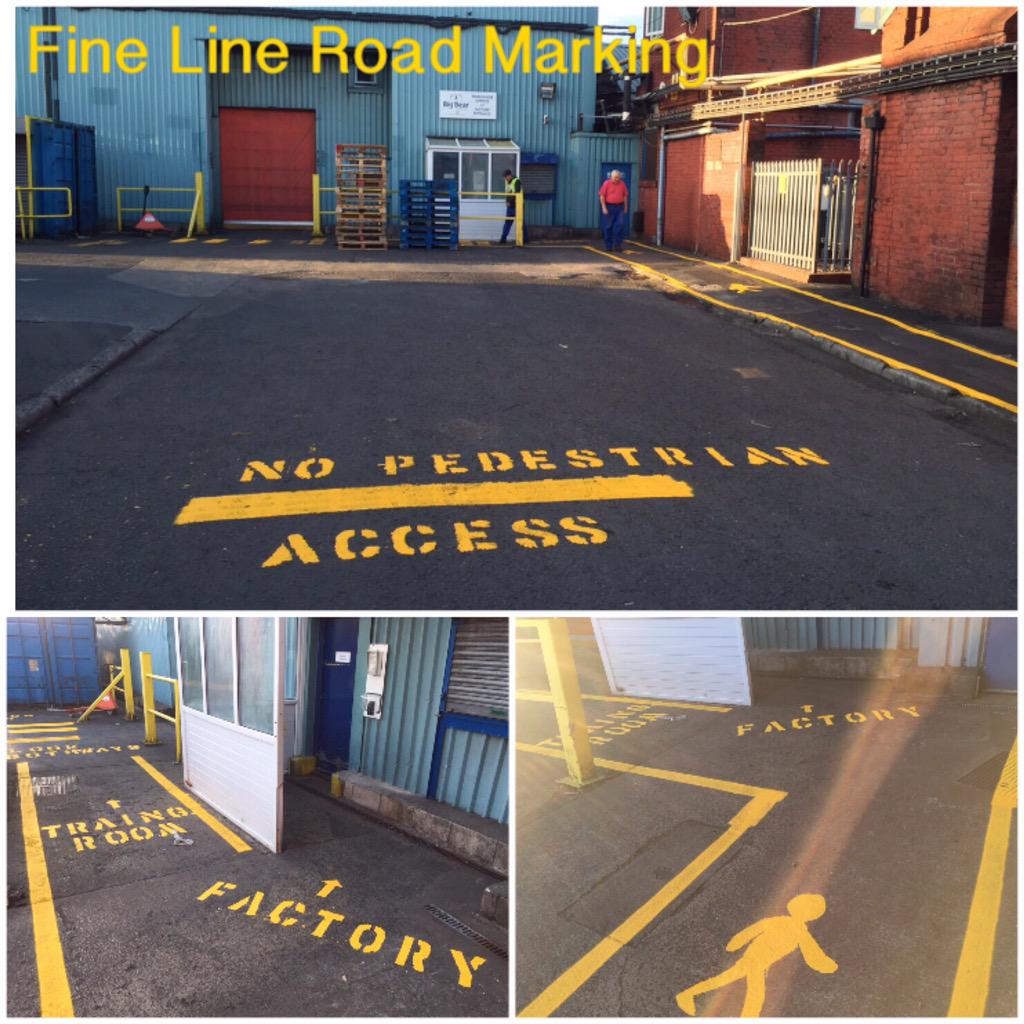 linemarkinguk's tweet photo. Factory walk ways preformed by fine line road markings #fineline http://t.co/XGOL6J6ykV